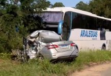 Motorista de carro morre em colisão frontal com ônibus na ES-257, em Aracruz Motorista de carro morre em colisão frontal com ônibus na ES-257, em Aracruz