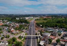 BR-287/RS tem bloqueio total no km 312, em Santa Maria BR-287/RS tem bloqueio total no km 312, em Santa Maria