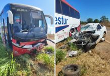 Acidente entre ônibus e picape mata guarda metropolitano de Palmas, na TO-050 Acidente entre ônibus e picape mata guarda metropolitano de Palmas, na TO-050