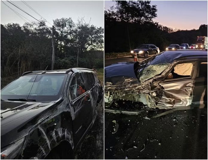 Fabiano, dupla de César Menotti, sofre acidente na BR-040/MG, em Juiz de Fora Fabiano, dupla de César Menotti, sofre acidente na BR-040/MG, em Juiz de Fora