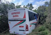 Ônibus invade pista contrária na ERS-040, bate em carro, e deixa 1 morto e 5 feridos Ônibus invade pista contrária na ERS-040, bate em carro, e deixa 1 morto e 5 feridos
