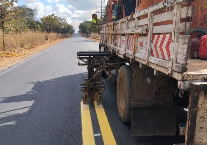 Serviços de pavimentação e de sinalização são finalizados na MG-259, entre Curvelo e Felixlândia