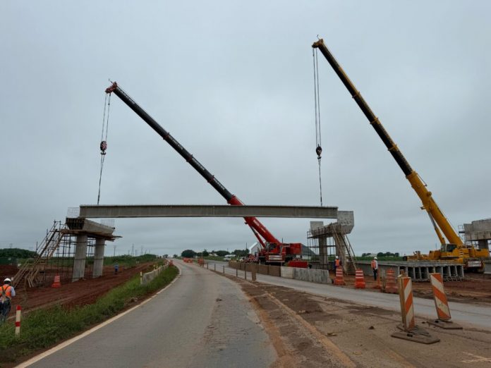 BR-163/MT terá desvio temporário para lançamento de vigas em viaduto, em Nova Mutum BR-163/MT terá desvio temporário para lançamento de vigas em viaduto, em Nova Mutum