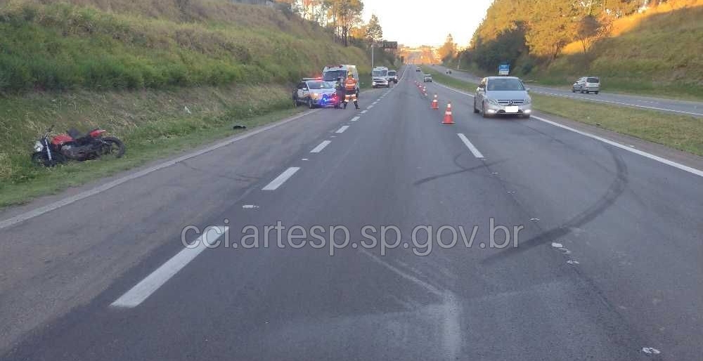 Motoqueiro morre em acidente na SP-075, em Indaiatuba