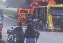 Motoqueiro morre carbonizado na BR-116/PR, em São José dos Pinhais Motoqueiro morre carbonizado na BR-116/PR, em São José dos Pinhais