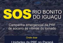 PRF Paraná lança campanha para arrecadar doações às vítimas de tornado em Rio Bonito do Iguaçu (PR)