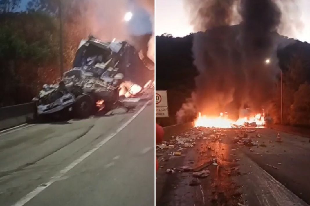 Carreta desgovernada causa acidente e deixa 1 morto e feridos na BR-376/PR, em Guaratuba Carreta desgovernada causa acidente e deixa 1 morto e feridos na BR-376/PR, em Guaratuba