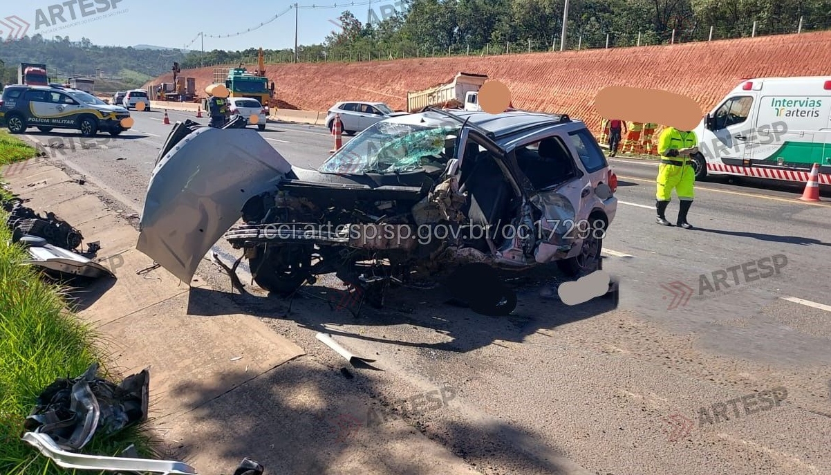 Acidente na SP-191 deixa 1 morto e 2 feridos graves, em Rio Claro