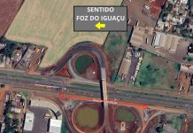 Marginal da BR-277/PR está interditada para obras, em Foz do Iguaçu Marginal da BR-277/PR está interditada para obras, em Foz do Iguaçu