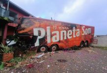 Ônibus da Banda Planeta Som do acidente na BR-158/PR está com licenciamento vencido Ônibus do acidente na BR-158/PR com 1 morte está com licenciamento vencido