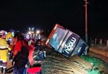 Ônibus com pacientes tomba na BR-163/MT e deixa 10 feridos, em Lucas do Rio Verde Ônibus com pacientes tomba na BR-163/MT e deixa 10 feridos, em Lucas do Rio Verde