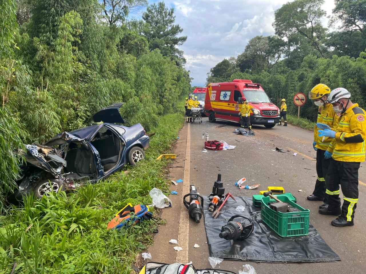 Criança morre em acidente na SC-154, em Passos Maia