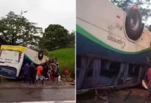 Ônibus capota na BR-356/RJ e deixa feridos, em Itaperuna Ônibus capota na BR-356/RJ e deixa feridos, em Itaperuna
