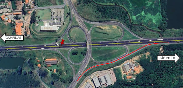 Trevo do km 76 da Via Anhanguera, em Vinhedo, recebe obras de recapeamento