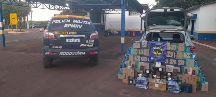 Polícia Rodoviária do MS apreende medicamentos na MS-240, em Paranaíba Polícia Rodoviária do MS apreende medicamentos na MS-240, em Paranaíba