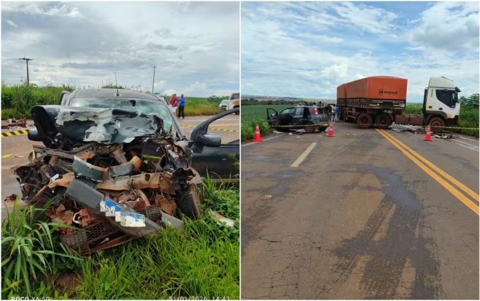 Um homem morre e dois ficam feridos em acidente na GO-050, em Motividiu (GO), na tarde desse sábado (31).