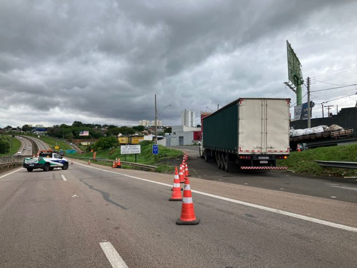 SP-101 tem desvio no km 6+800, em Hortolândia, na pista sentido Campinas