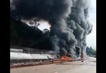 Caminhoneiros ficam feridos em acidente na Fernão Dias, em Minas Caminhoneiros ficam feridos em acidente na Fernão Dias, em Minas