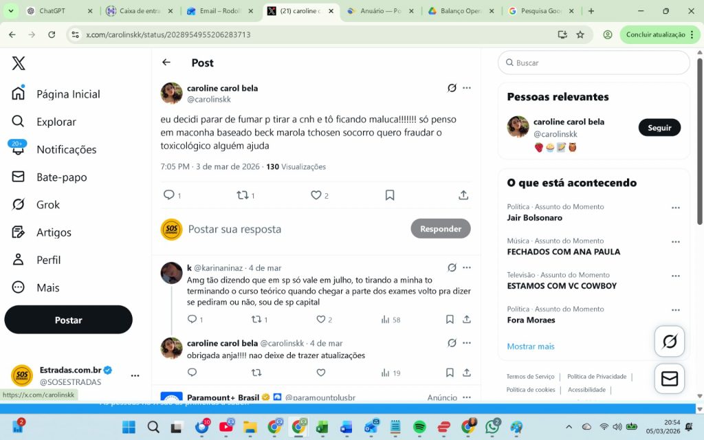 Senatran orienta Detrans a não exigirem exame toxicológico, que beneficia usuários de drogas