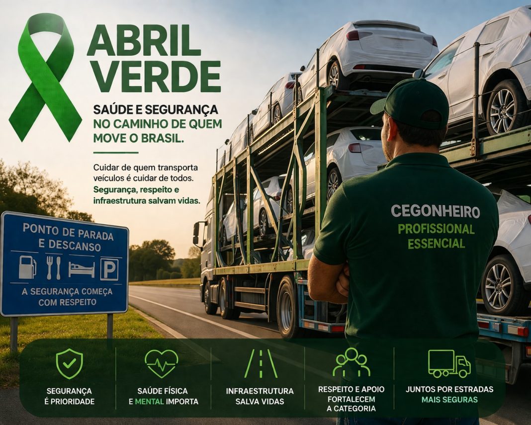 Abril Verde reforça a importância da conscientização sobre saúde e segurança dos caminhoneiros cegonheiros