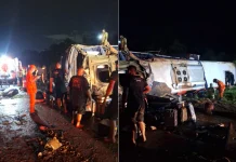 Ônibus da banda do cantor Núzio Medeiros bate na BR-316 e deixa 6 feridos Ônibus da banda do cantor Núzio Medeiros tomba na rodovia BR-316 e deixa seis feridos, em Teresina, no Piauí.