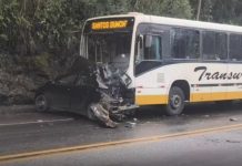 Acidente entre carro e ônibus na BR-040/MG deixa um morto, em Ewbank da Câmara Acidente entre carro e ônibus na BR-040/MG deixa um morto, em Ewbank da Câmara