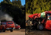 Acidente com viatura dos bombeiros na BR-285/RS deixa casal morto, em Água Santa Acidente com viatura dos bombeiros na BR-285/RS deixa casal morto, em Água Santa