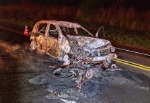 Motoqueiro morre carbonizado após colisão com carro na SP-294, em Irapuru Motoqueiro morre carbonizado após colisão com carro na SP-294, em Irapuru