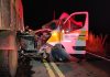 Quatro adolescentes e uma criança morrem em acidente entre van e carreta na GO-518