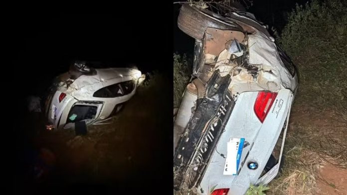 BMW despenca em ribanceira de quase 100 metros, em Imbé de Minas, e 5 morrem