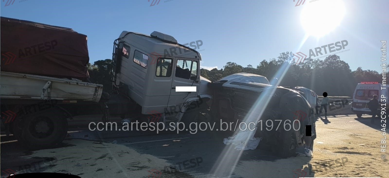 Carreta descontrolada provoca engavetamento com 6 veículos na Bandeirantes, em Jundiaí (SP)