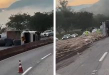 Caminhoneiro morre em acidente entre carretas e carro na Fernão Dias, em BH