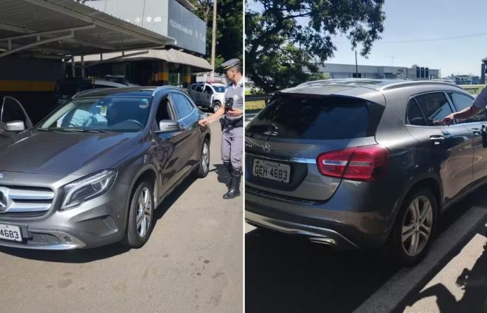 Mercedes-Benz com R$56 mil em multas é apreendida na SP-340, em Mogi Guaçu
