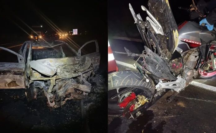 Motoqueiro morre em colisão com carro na rodovia BR-376/PR Motoqueiro morre em colisão com carro na rodovia BR-376/PR