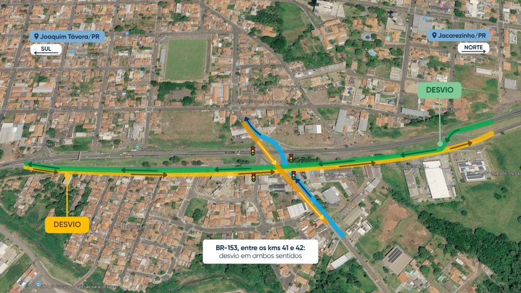 Atenção, motoristas! Desvios na BR-153/PR entram em operação, nesta quinta (23)