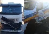 Caminhoneiro provoca acidente com ônibus na BR-040/MG, foge e é parado à bala pela PMMG Caminhoneiro provoca acidente com ônibus na BR-040/MG, foge e parado à bala pela PMMG