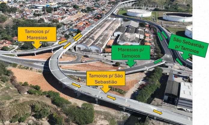 Com 4 meses de atraso, tráfego é liberado em acesso no Contorno Sul da Tamoios, em São Sebastião