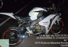 Garupa cai de motocicleta e morre na Marechal Rondon (SP-300), em Castilho