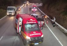 Acidente na BR-282/SC mata motoqueiro e fere duas pessoas, em Santo Amaro da Imperatriz