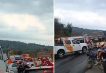 Acidente na BR-381/MG, entre carro e caminhão, deixa 2 feridos graves e interdita a via, em Santa Luzia Acidente na BR-381/MG, entre carro e caminhão, deixa 2 feridos graves e interdita a via, em Santa Luzia