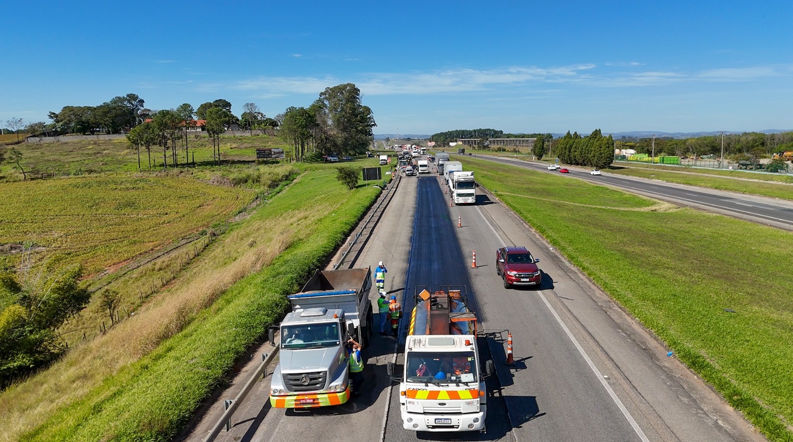 Obras de recapeamento na SP-075, SP-280 e Contorno de Itu alteram o tráfego até 3 de setembro