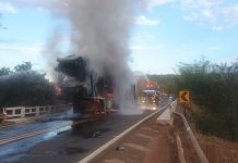 VÍDEO: Carreta-cegonha pega fogo e 9 veículos da BYD são destruídos pelas chamas na BR-364/GO