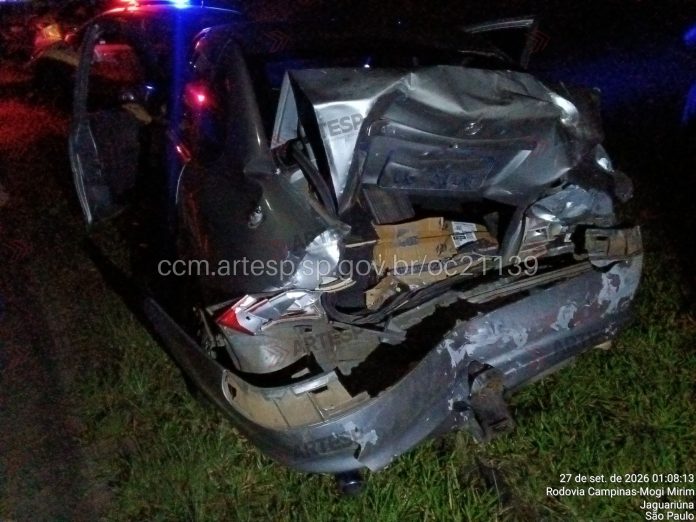 Engavetamento com cinco veículos na SP-340 deixa 5 feridos, em Jaguariúna Engavetamento com cinco veículos na SP-340 deixa 5 feridos, em Jaguariúna