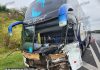 Acidente na Bandeirantes com ônibus, caminhão e carro deixa 5 feridos, em Campinas (SP) Acidente na Bandeirantes com ônibus, caminhão e carro deixa 5 feridos, em Campinas (SP)