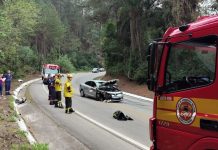 Motoqueiro morre em acidente na BR-282/SC, em Águas Mornas Motoqueira morre em acidente na BR-282/SC, em Águas Mornas