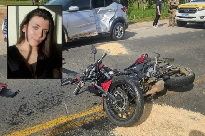 Jovem motoqueira morre em acidente na SC-370, em Braço do Norte