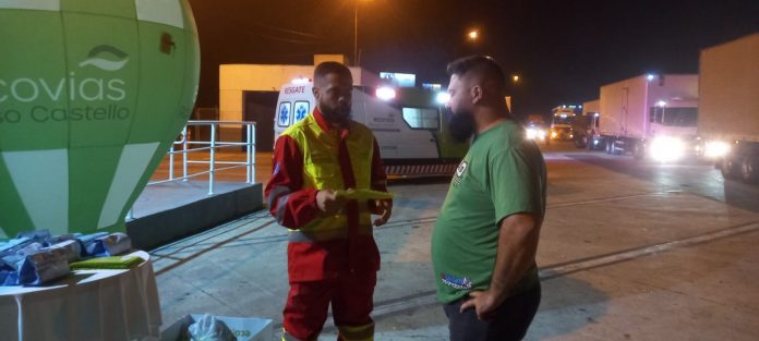 Ações de segurança no Sistema Raposo-Castello focam em caminhoneiros e motoqueiros