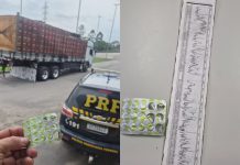 PRF flagra caminhoneiro a 150 km/h, com drogas e dirigindo por 23 h seguidas