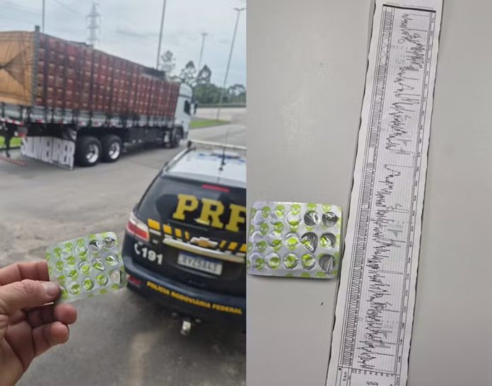 Caaminhoneiro BR 101 SC 09 10 26 150 km por hora rebite e 23 h sem parar
