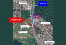 Viaduto da Tamoios(SP099) será bloqueado em Caraguatatuba(SP)